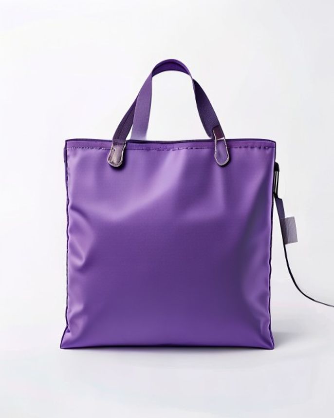 Placeholder image: Plain purple dance duffel bag