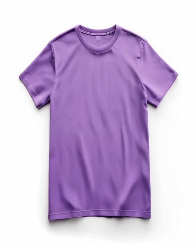 Placeholder image: Plain purple short-sleeve t-shirt